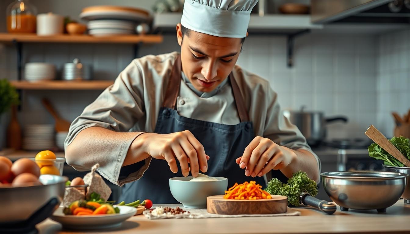 Fresh seasonal ingredients arranged for home cooking